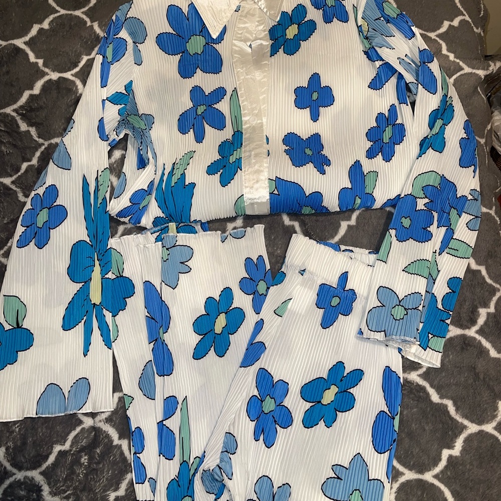 💋Two piece floral pants set!